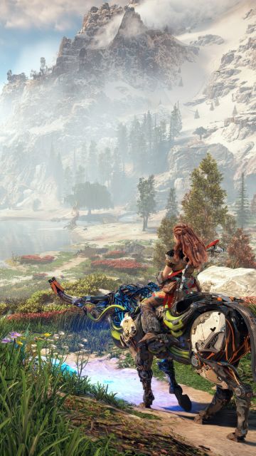 Horizon Zero Dawn, Landscape, Aloy, 5K