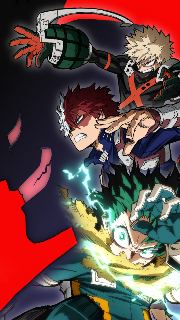 My Hero Academia: You're Next, Poster, 2024 Movies, Red background, Izuku Midoriya, 5K