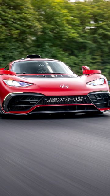 Mercedes-AMG ONE, Race track, Racing car, Hypercars, 5K, Red cars