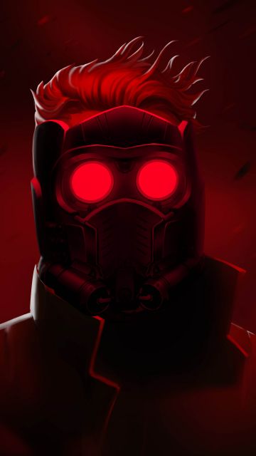 Star-Lord, Red aesthetic, Red background, Marvel Superheroes, 5K