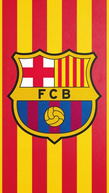 FCB, Yellow background, FC Barcelona, Crest