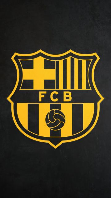 FCB Crest, Dark background, 5K, FC Barcelona