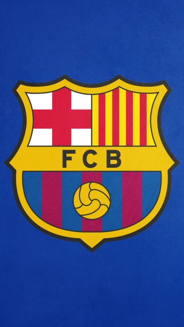 FCB, Blue background, Crest, FC Barcelona