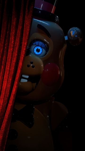 Toy Freddy, Five Nights at Freddy's 2, Black background, 5K, AMOLED, 2025 Movies