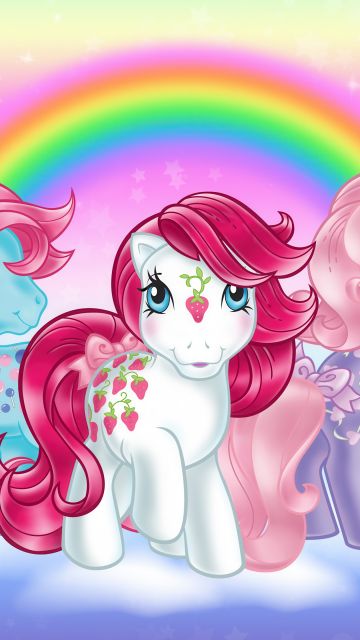 My Little Pony, Friends, Unicorn, Rainbow colors, Glitter background, 5K