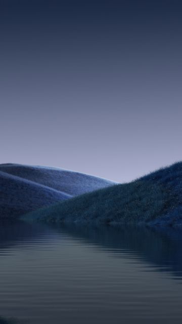 Peaceful, Landscape, Dreamlike, Body of Water, Blue aesthetic, 5K