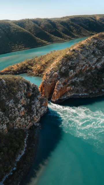 Horizontal Falls, Kimberley, Australia, Tourist attraction, 5K, Aerial view