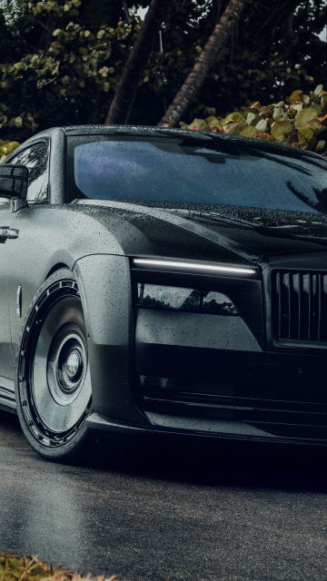 Rolls-Royce Spectre, Black cars, 5K, 8K