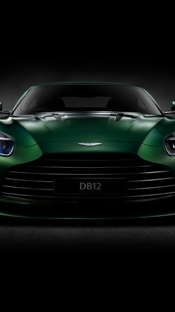 Aston Martin DB12, Dark background, Sports cars, 5K, 8K