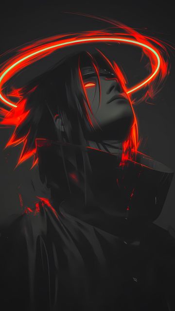 Sasuke Uchiha, Dark aesthetic, Artwork, 5K, 8K, Dark background, Naruto