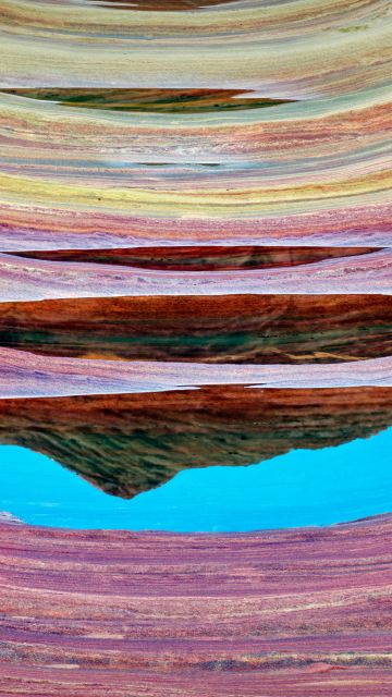 The Wave, Sandstone plateau, Rock formations, Colorful, Coyote Buttes, Arizona, 5K