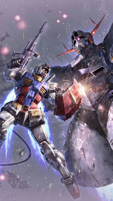 RX-78-2 Gundam, MSN-02 Zeong, Boss Fight, Mobile Suit Gundam, 5K