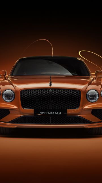 Bentley Flying Spur, Orange aesthetic, Luxury cars