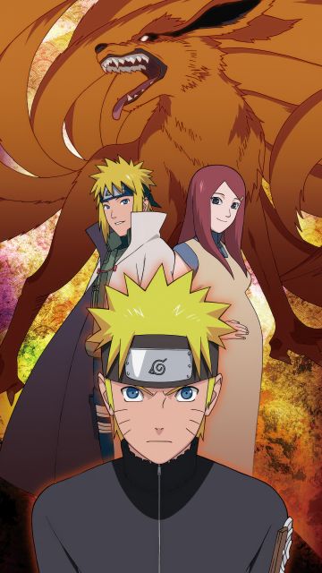 Naruto Uzumaki, Family, Minato Namikaze, Kushina Uzumaki, Kurama, 5K