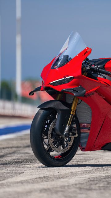 Ducati Panigale V4, 5K, Race track, 2025, Red bikes