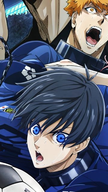 Blue Lock, Poster, Yoichi Isagi, Meguru Bachira, Hyoma Chigiri, Rensuke Kunigami, Anime series