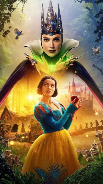 Snow White, Movie poster, 5K, 2025 Movies, Disney movies, Rachel Zegler, Gal Gadot