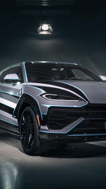 Lamborghini Urus SE, Dark background, 5K, Plug-in Hybrid SUV