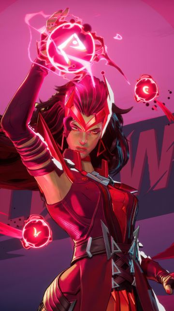 Scarlet Witch, Marvel Rivals, 2024 Games, 5K, Red aesthetic