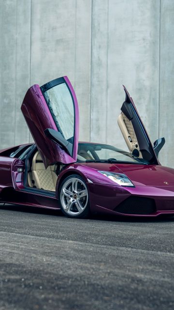 Lamborghini Murcielago LP 640, Sports car, Purple