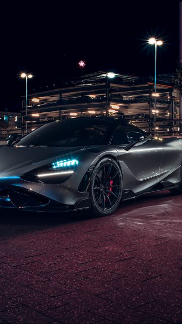 McLaren 765LT, Night illumination, Urban, Sports cars, Night photography, Night City, Dark Mode