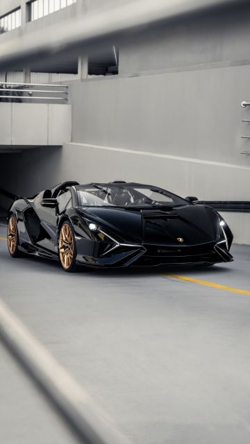 Lamborghini Sián Roadster, Vertical, 5K, Hybrid sports car