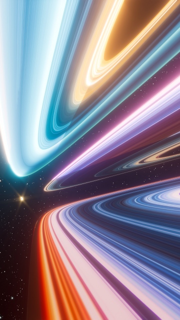 Cosmic, Light streaks, Planetary rings, Energy, Futuristic, Warp, Orbital ring, Celestial, Neon glow, Colorful space, Space artwork, Vibrant, Infinity, Motion, Dynamic, Bright, Radiant, Universe, Illumination, Neon, Velocity