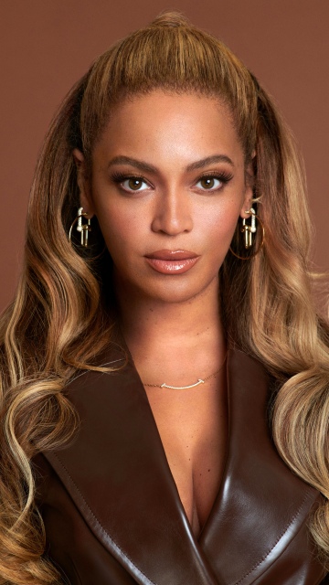 Beyonce, 8K, Brown background, American singer, 5K