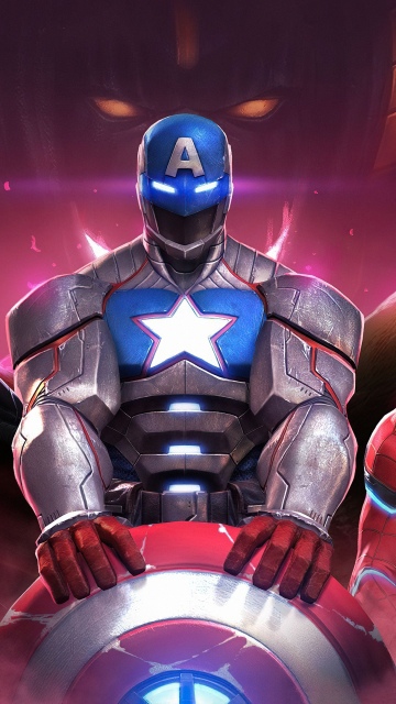 MARVEL Contest Of Champions, Superheroes, Lockjaw, Captain America, Spider-Man