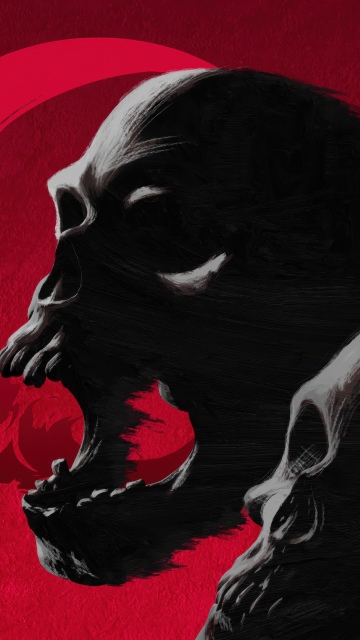 Castlevania Skull, Red background