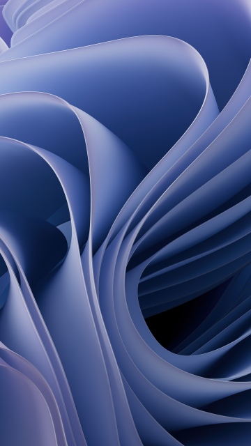 Windows 11, Blue purple abstract, Swirls, Curves, 5K, 8K, Stock