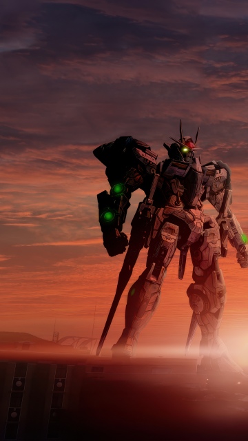 Gundam, Robot, Sunset