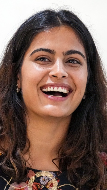 Manu Bhaker, 8K, 5K, Indian, White background, Smiling