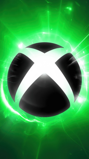 Xbox logo, Green aesthetic, 5K, Green background, Glowing