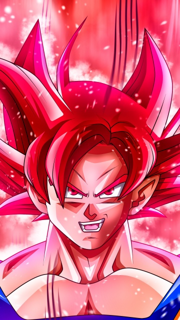 Super Saiyan Goku, Flames, Pink aesthetic, 5K