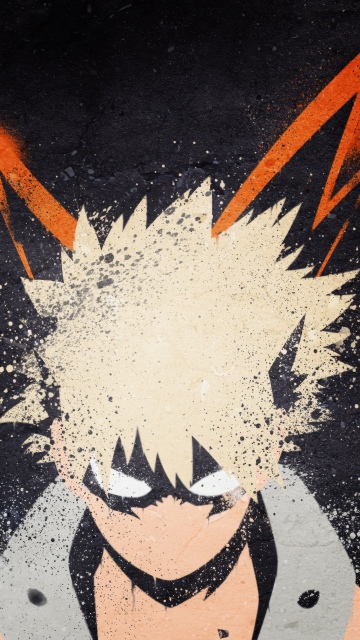 Katsuki Bakugo, Illustration, Dark background, My Hero Academia, 5K