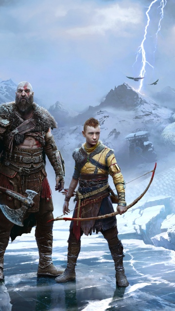 God of War Ragnarök, Poster, Kratos, Atreus