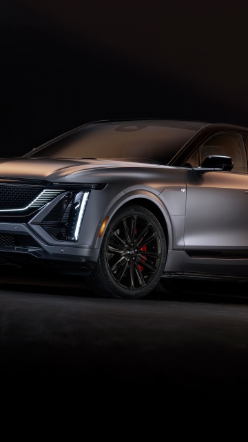 Cadillac Lyriq-V, 2026, Electric SUV, Dark background, 5K