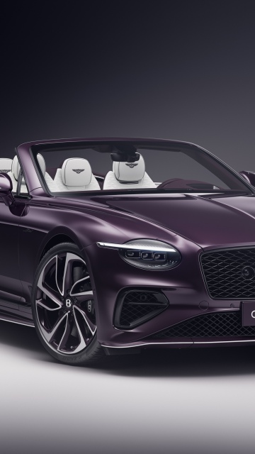 Bentley Continental GT Mulliner Convertible, 2025, 5K, 8K, Purple aesthetic