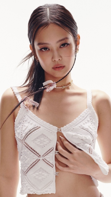 Jennie, White aesthetic, Photoshoot, 5K, 8K, White background, South Korean Singer