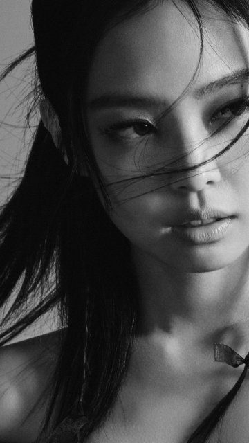 Jennie, Black and White, Photoshoot, 5K, Grey background, South Korean Singer, Monochrome, Elle Magazine