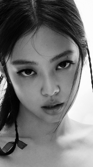 Jennie, Closeup, Monochrome, Black and White, Photoshoot, 5K, South Korean Singer, Elle Magazine