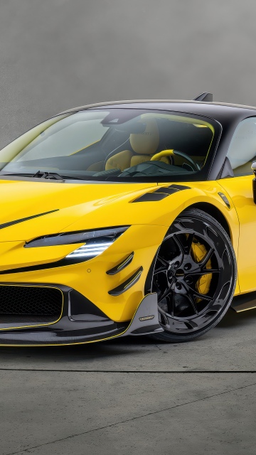 Ferrari SF90, Mansory, 5K, Yellow cars