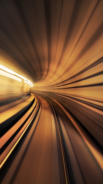 Tunnel, Motion blur, Warp, Light trails, 5K, Time travel