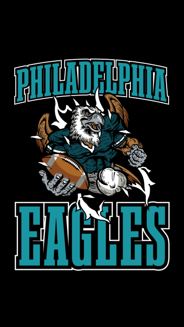 Philadelphia Eagles, Logo, Black background, 5K