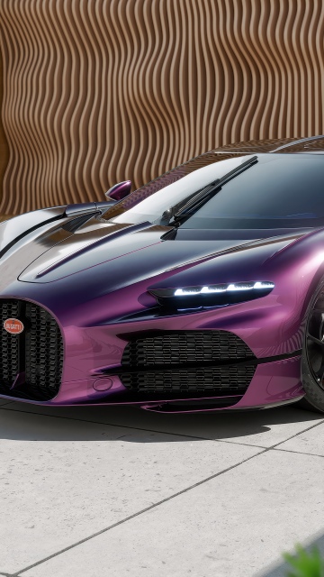 Purple aesthetic, Bugatti Tourbillon, 5K, Modern car, Exotic car, Luxury cars