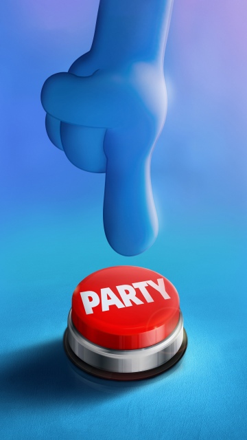 Smurfette, Smurfs, 5K, 2025 Movies, Blue aesthetic, Party, Blue background, Animation movies