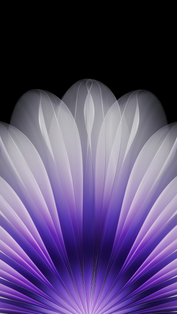 Floral, Purple abstract, Geometric, AMOLED, Black background, Oppo Find N5, Stock, Symmetry, 5K