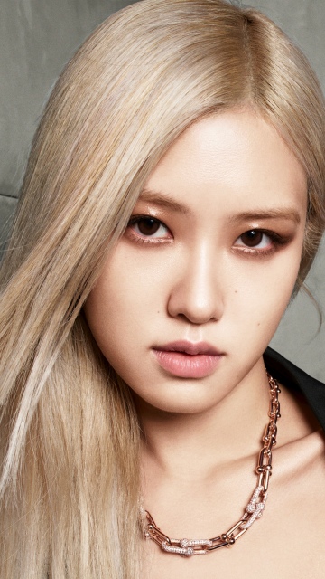 Rose (Blackpink), Blonde, Fashion, Black dress, K-pop idol