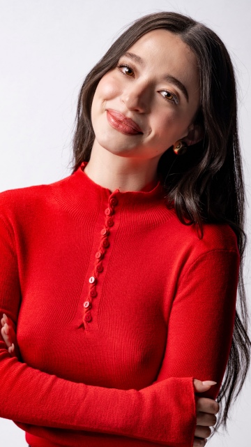 Mikey Madison, 8K, American actress, 5K, Red dress